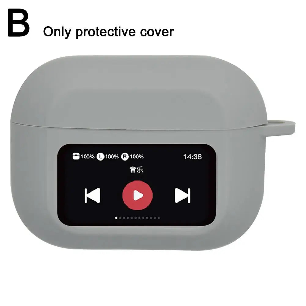 Funda para auriculares A9 Pro Funda para auriculares para Airpods Cubierta protectora Anticaídas Antigolpes Antipolvo Funda de silicona transparente