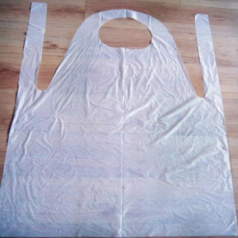 10PCS Disposable Kitchen Aprons Plastic Waterproof Apron Individually Packing Gowns For Men Women Kitchen Protection Accessories