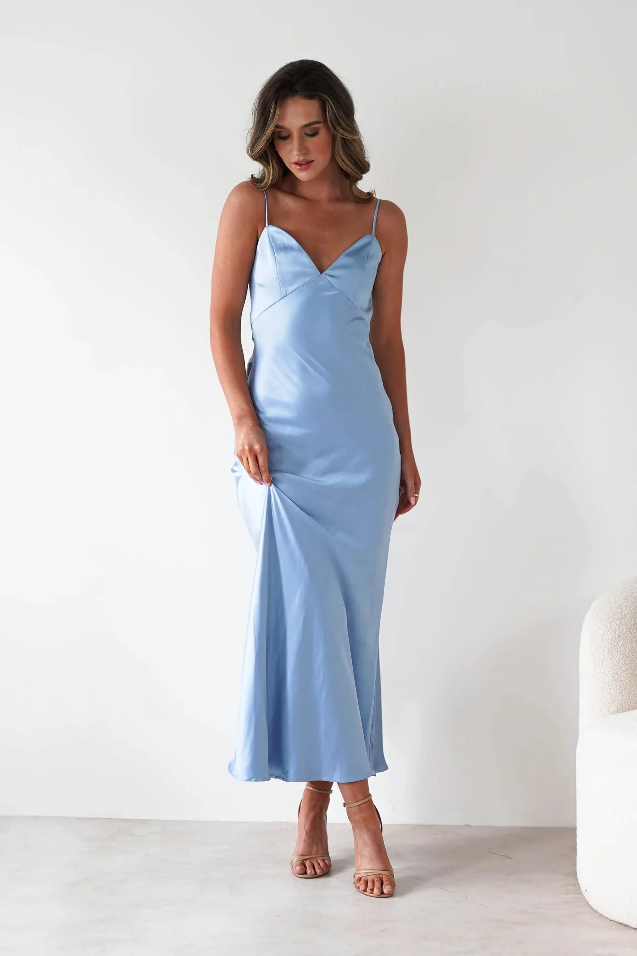 New Dresses  Woman Fashion Summer Women's Clothing Sexy Halter Satin Fashion Strappy Skirts