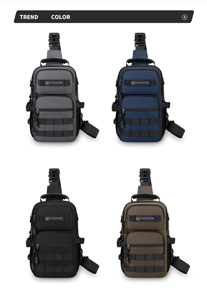 Hiking Chest Bag Travel Multifunctional Molle Backpack Lightweight Handbag Outdoor Cycling Climbing Rig Pouch Large Funny Pack
