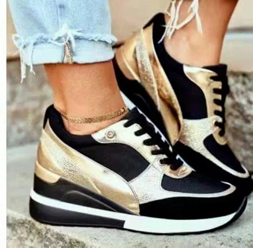 Black & Gold Casual Shoes