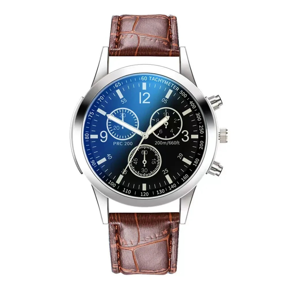 Nuevo reloj de hombre, banda de lujo, reloj redondo, moda, Blu-ray, reloj romano para hombre, relojes para hombre, שעון ספורט, часы мужские наручные