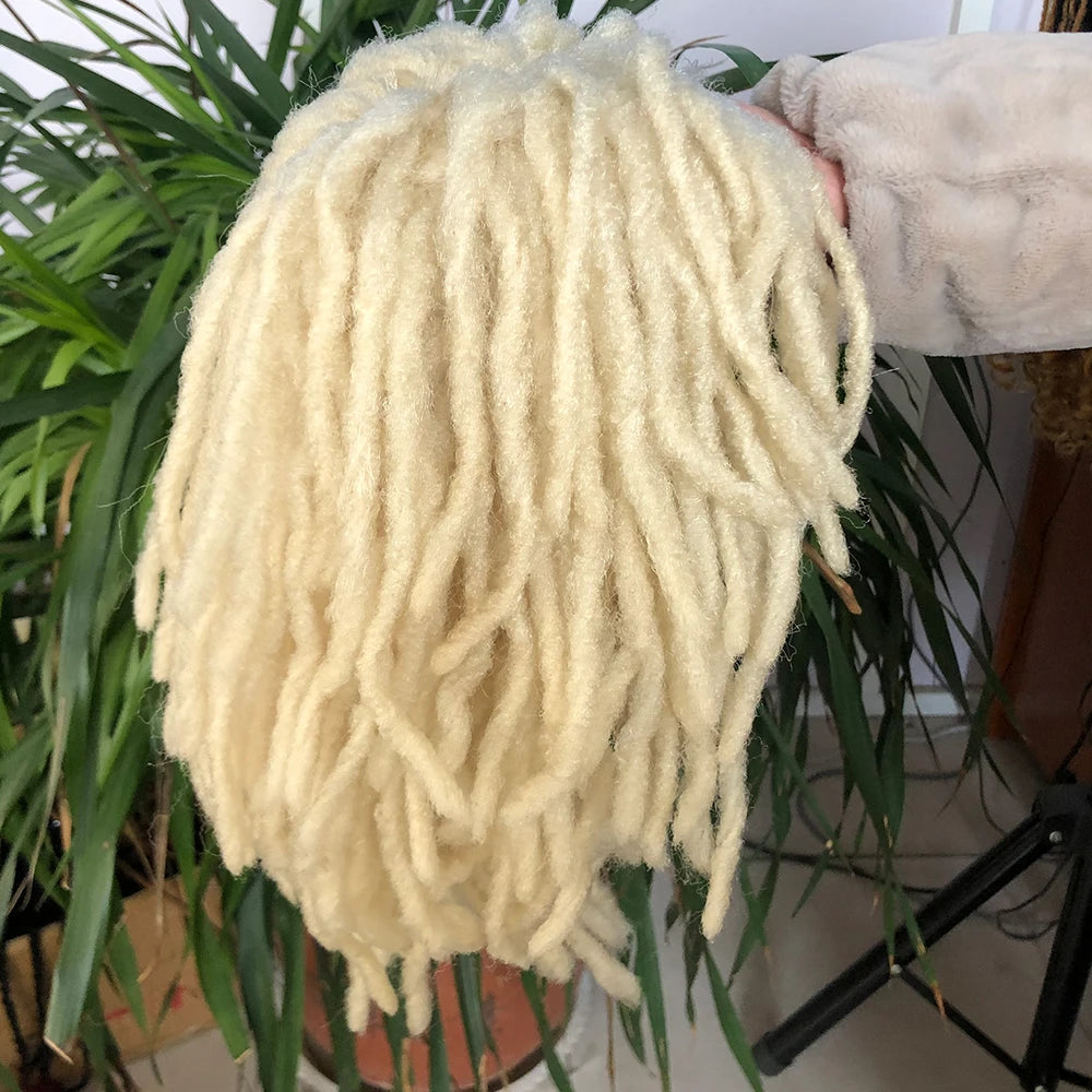 10Inches Braided Wigs  Afro Bob Wig Synthetic DreadLock Wigs For Black Woman Short Curly Ends Cosplay Yun Rong Hair