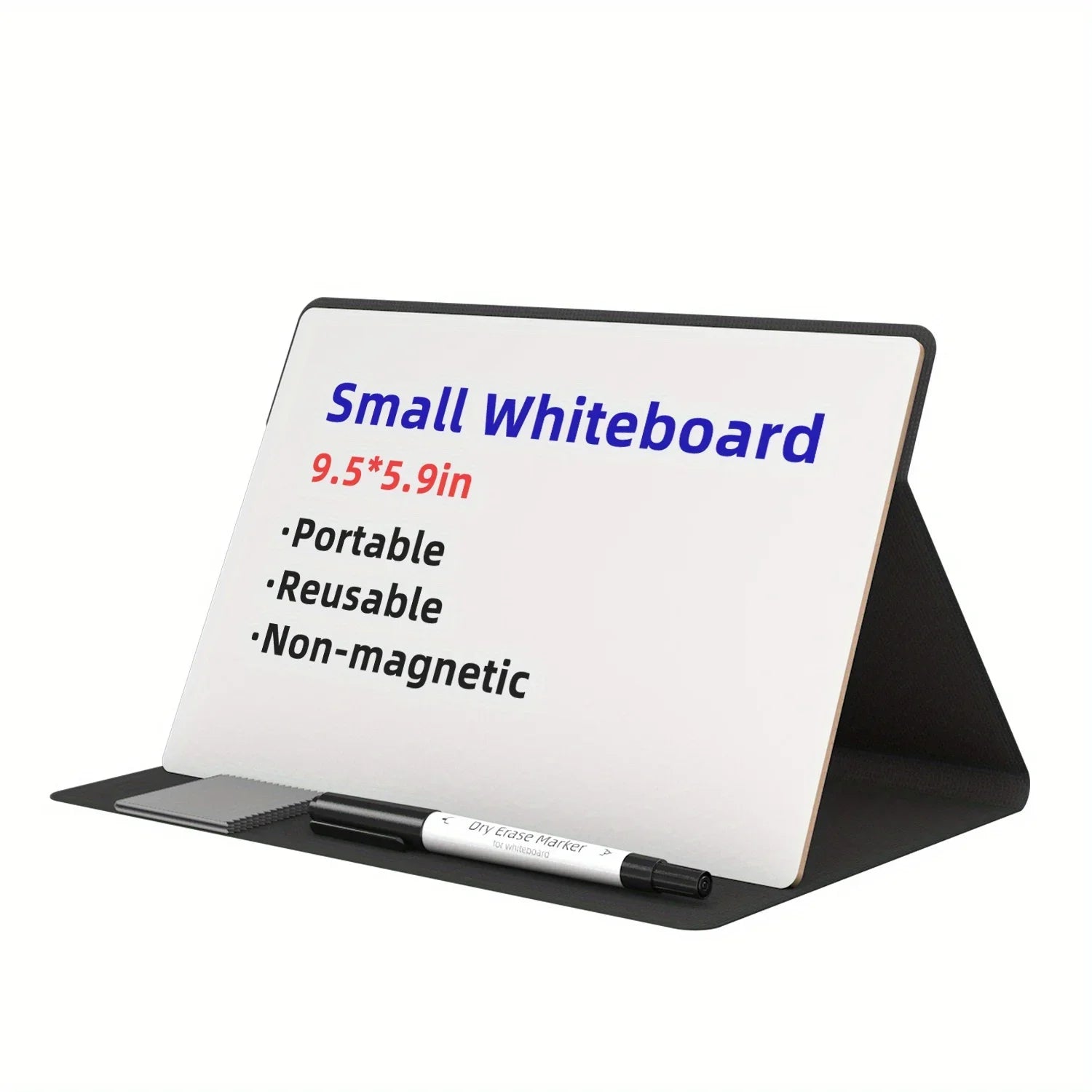 Desktop Easel Whiteboard Dry Erase Whiteboard - Portable Mini Stand Whiteboard Message Board Display Combination Black board