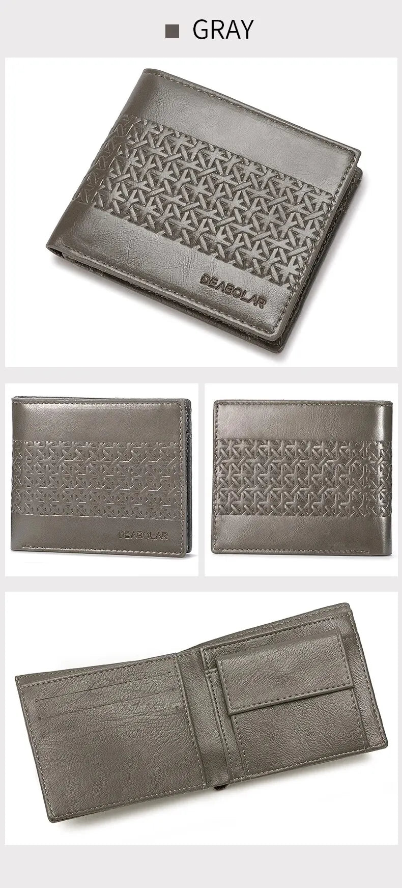 Men's Wallet Embossed Soft Leather PU Leather Multi-Card Credit Card Holder With Men's Short Coin Wallet