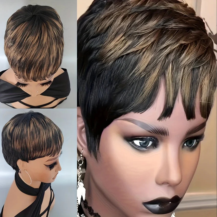 Salt & Pepper Shag Pixie Wig