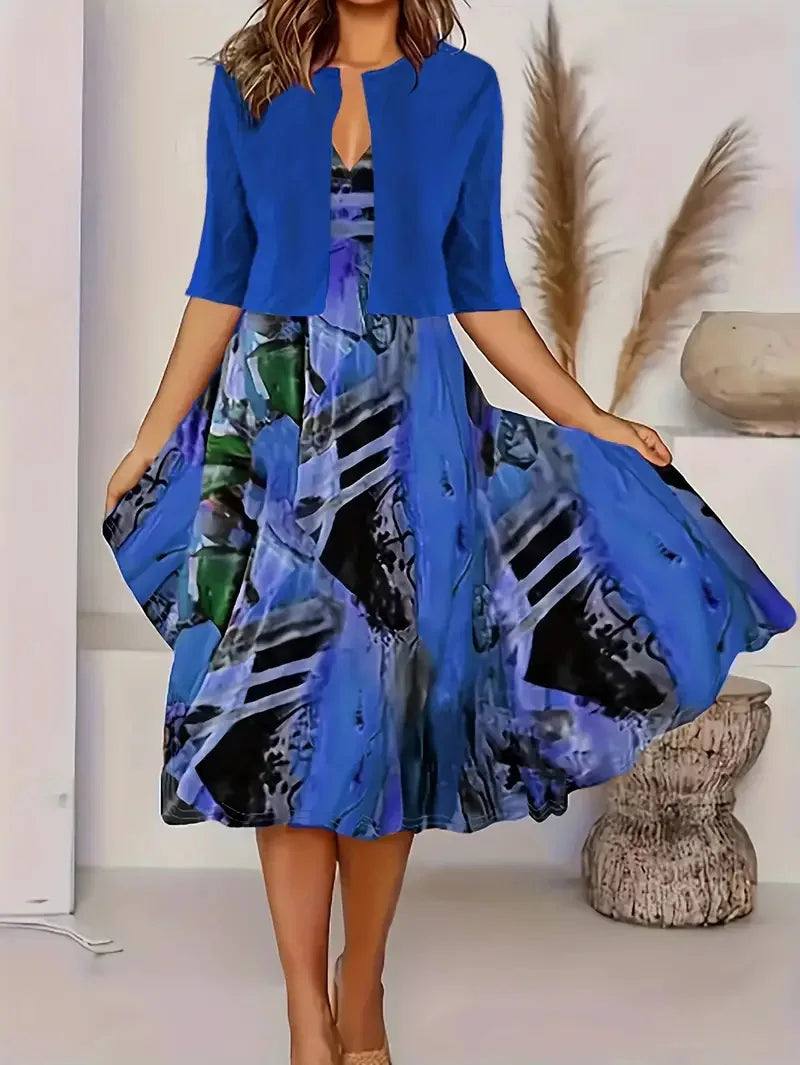 Floral Two-Piece Dress Set