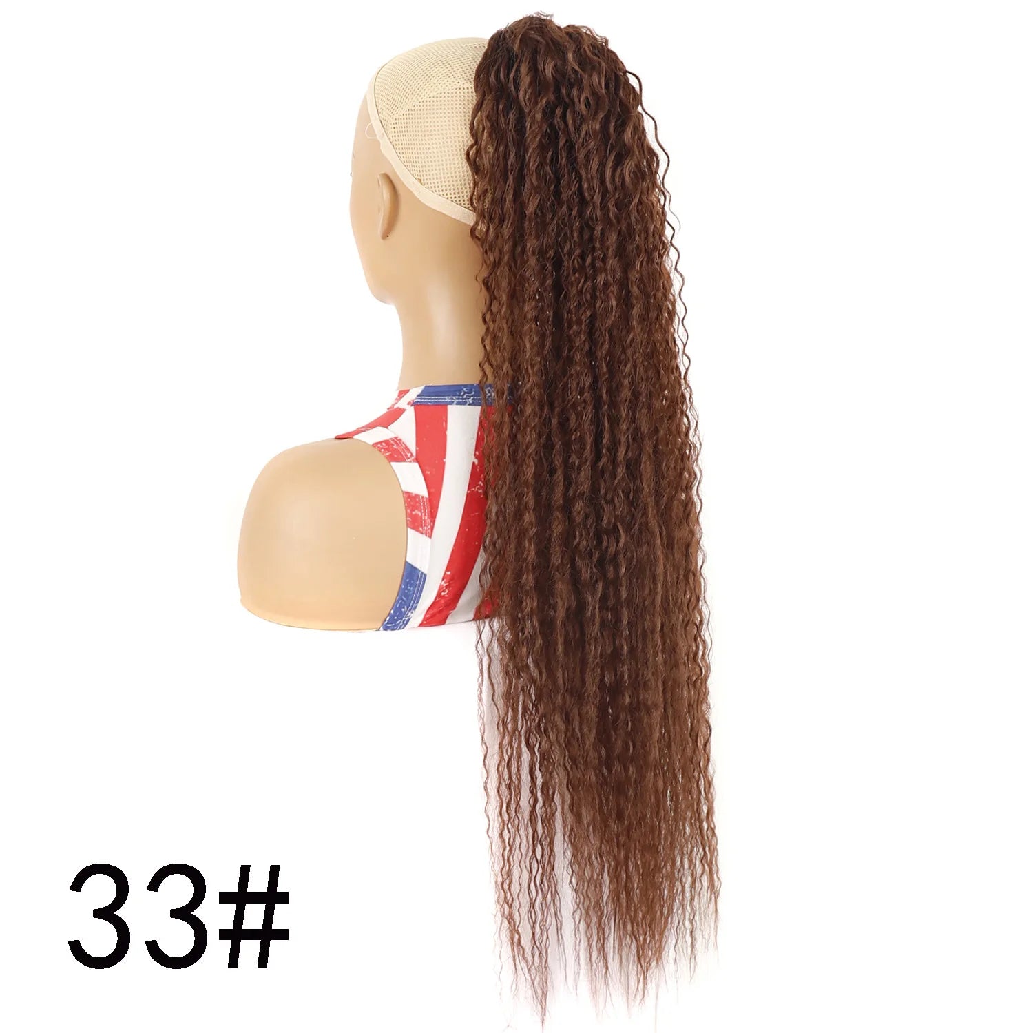 Long Afro Kinky Curly Drawstring Ponytail, Heat-resistant Synthetic Hair, Voluminous Style for Parties & Photoshoots
