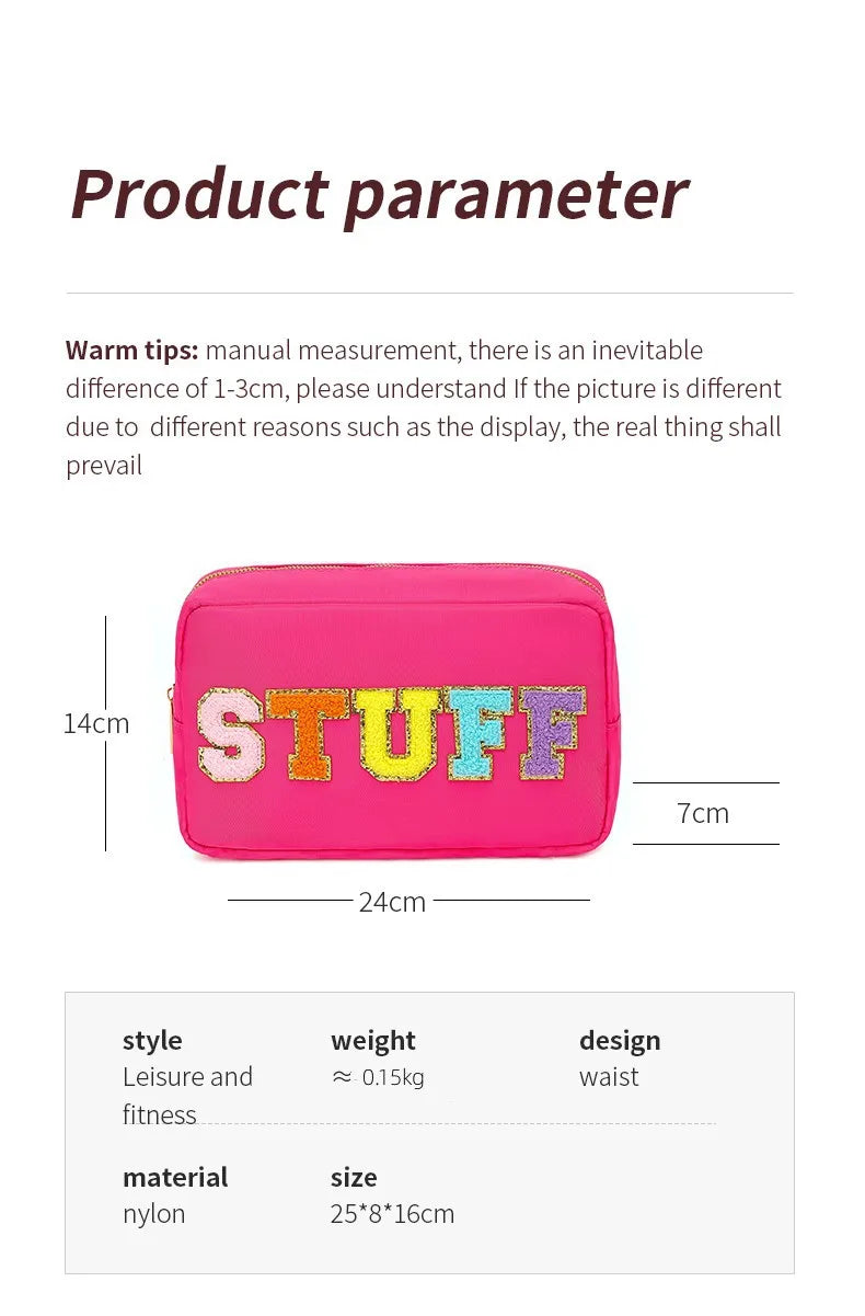 Makeup Bags Women Travel Cosmetic Bag Stuff Letter Toiletry Bag Organizer Waterproof Fashion Female Storage Make Up Cases Pouch