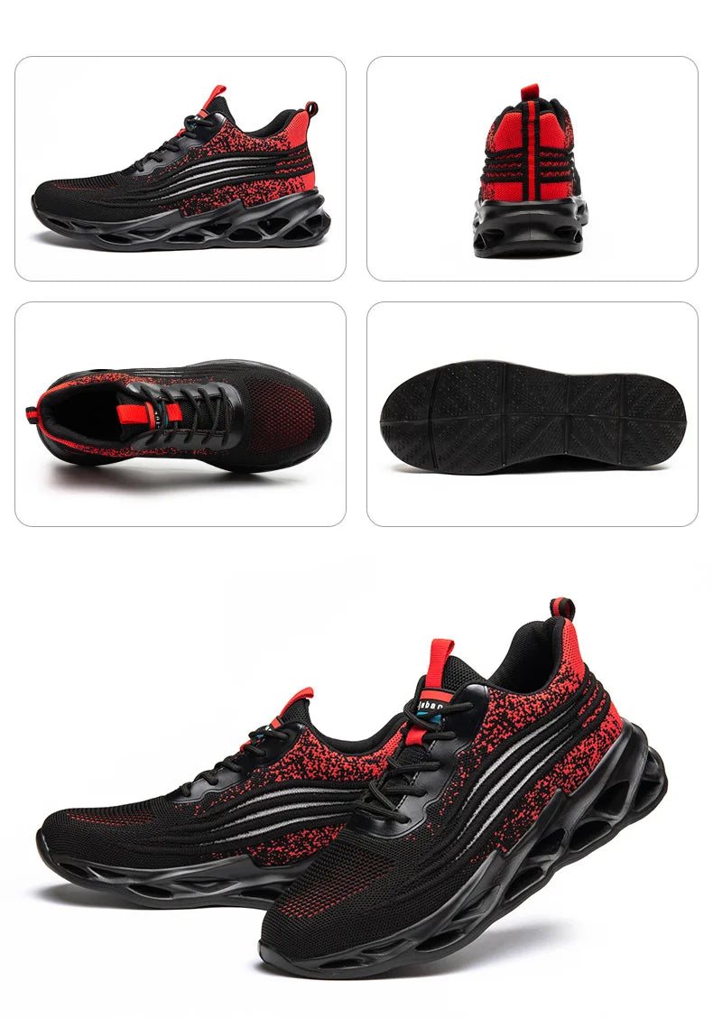 2025 New Work Shoes Man Work Sneakers Steel Toe Shoes Anti-smash Anti-puncture Safety Boots Breathable Women Protective Shoe