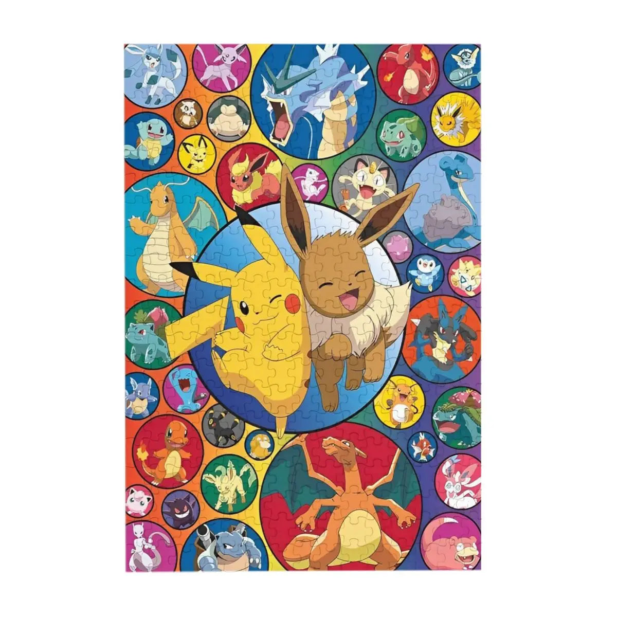 Pokemon Characters Pikachu Cartoon Wooden Puzzles for Children Jigsaw Puzzles 300 Pieces Educational Toys Gift for Kids