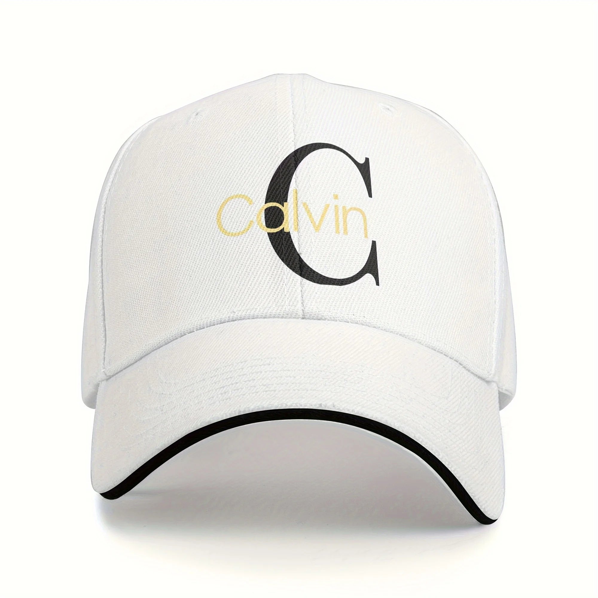 Gorra de béisbol con letras Calvin – Ajustable, transpirable y elegante para hombres y mujeres