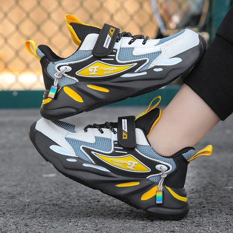 Kids' Sneakers Children Casual Sports Shoes for Boys Breathable Summer Mesh Kids Hook&Loop Students Girls School Running Shoes