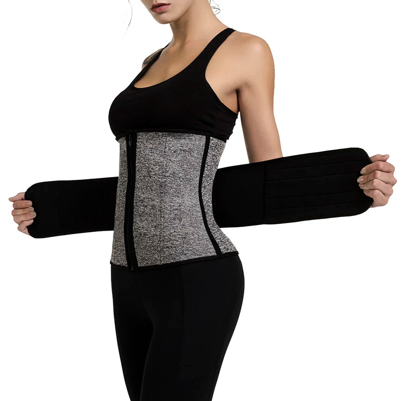 Women Waist Trimmer Tripple Belts Body Shaper Trainer Shapewear Girdle Tummy Control Slimming Fat Burning Postpartum Sheath Belt