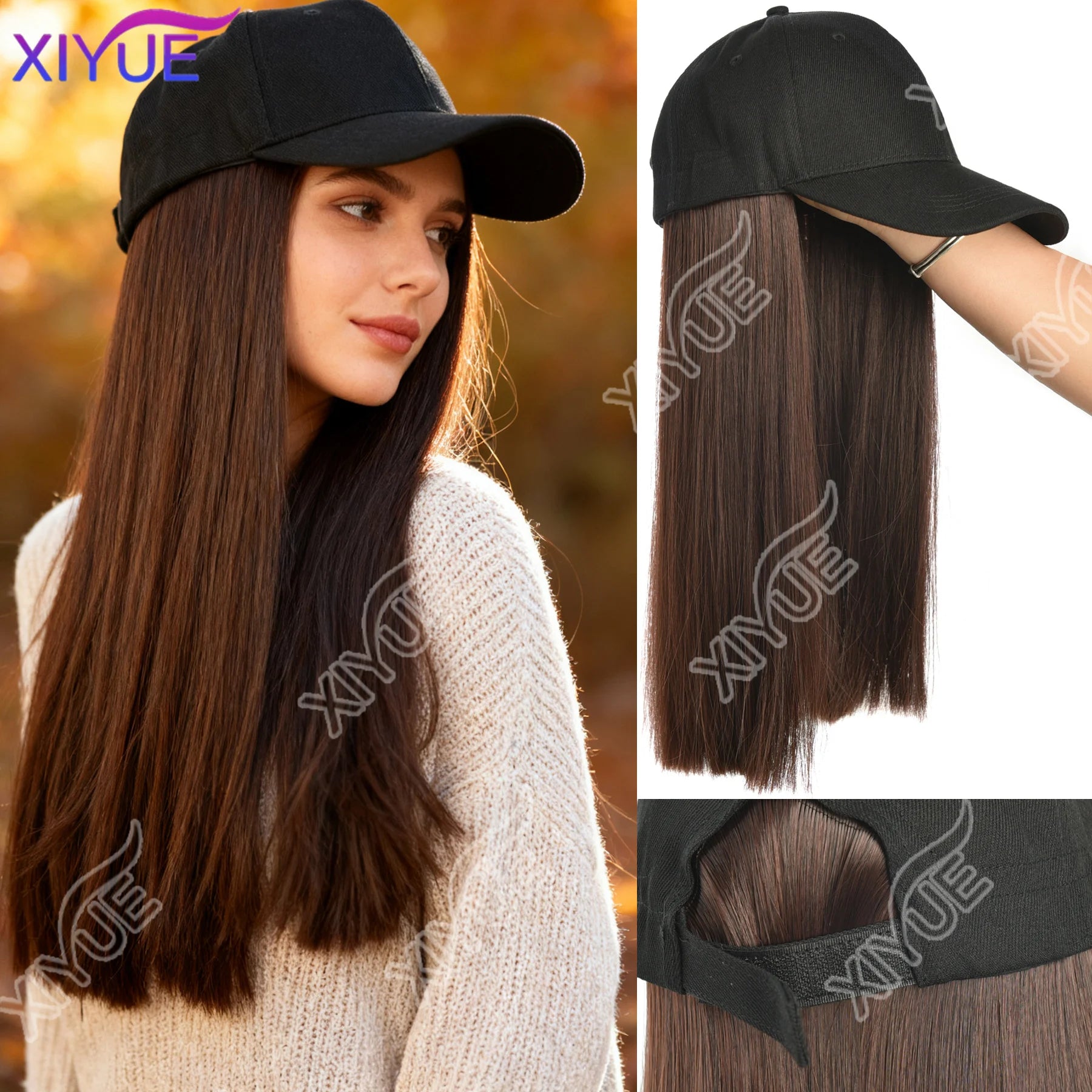 Wavy Curly Baseball Cap Wig