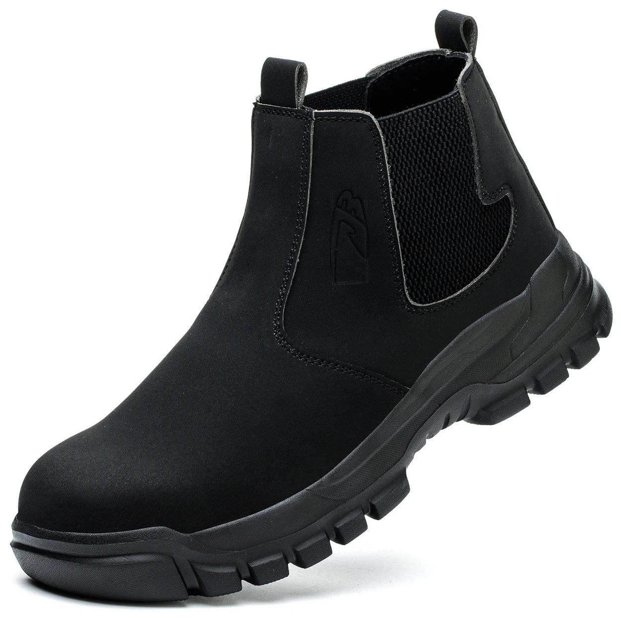 Zapatos de trabajo con botón giratorio para hombre, botas protectoras antipinchazos, zapatillas, zapatos de seguridad impermeables, antideslizantes con puntera de acero