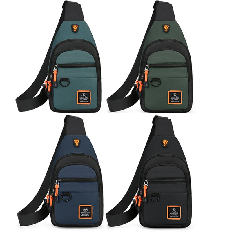 Bolso de hombro para hombre, de ocio al aire libre, para senderismo y bicicleta, bandolera deportiva impermeable, mochila de viaje, bolso de pecho para hombre, bolso de hombro