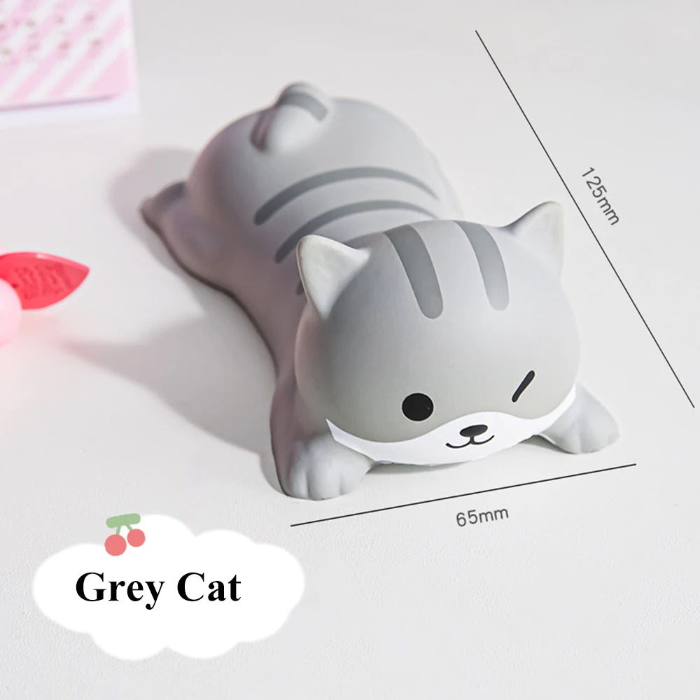Wrist Rest Support for Mouse Keyboard Computer Elbow Pad Arm Rest for Desk Ergonomic Kawaii Cartoon Office Supplies White-collar
