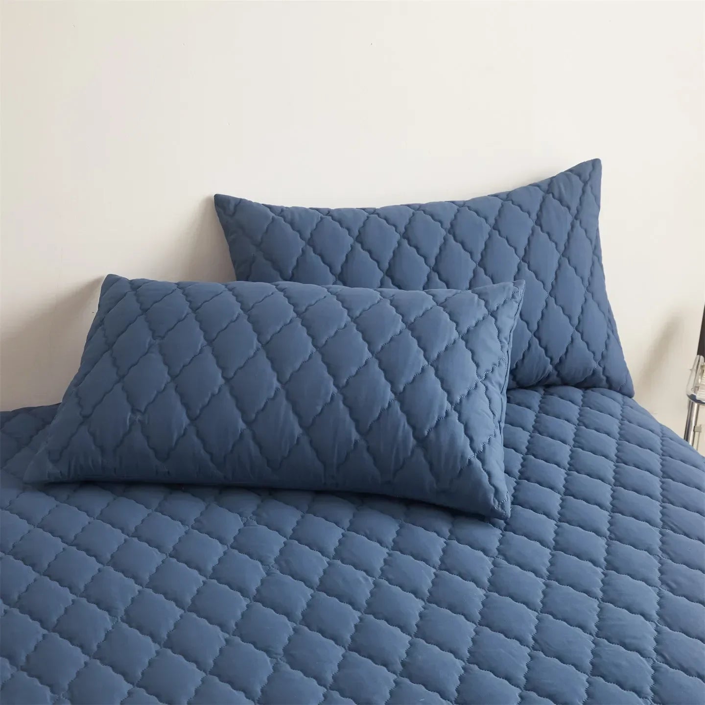 2pcs Waterproof Throw Pillowcases Envelope Soft Breathable Pillow Covers for Bed Protector 50x75cm, Grey / Blue / Green / Red