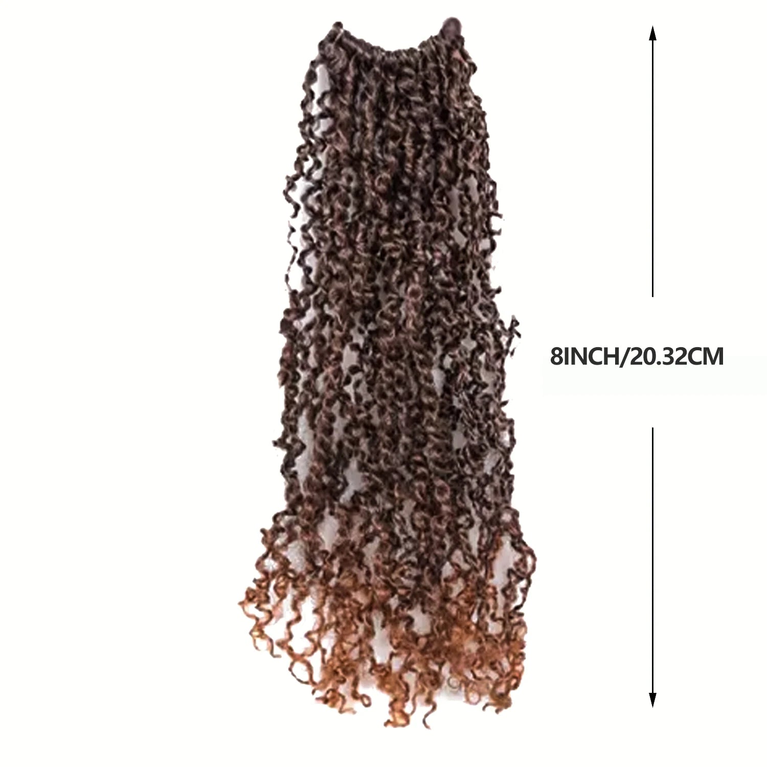 1 Pack 8 Inch Pre-Looped Yanky Twists Crochet synthetic Braids HairTextured Hairstyle, Elegant Hairstyle Easy Application