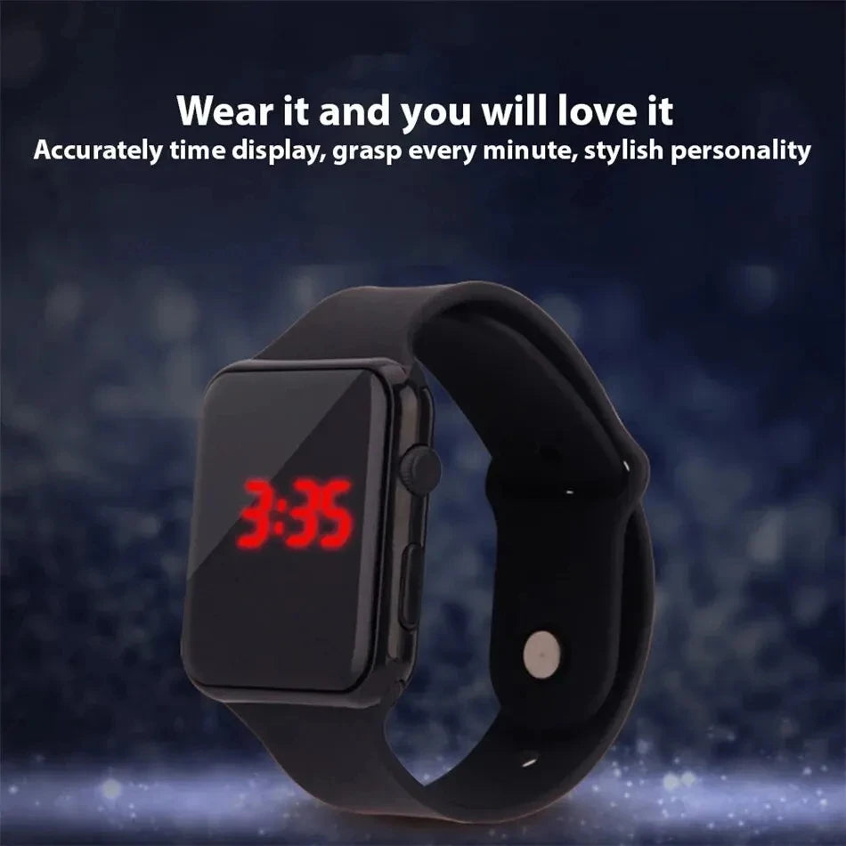 Reloj digital simple para hombres y mujeres, reloj electrónico LED deportivo de moda, correa de silicona negra, reloj casual para hombre, Reloj Hombre