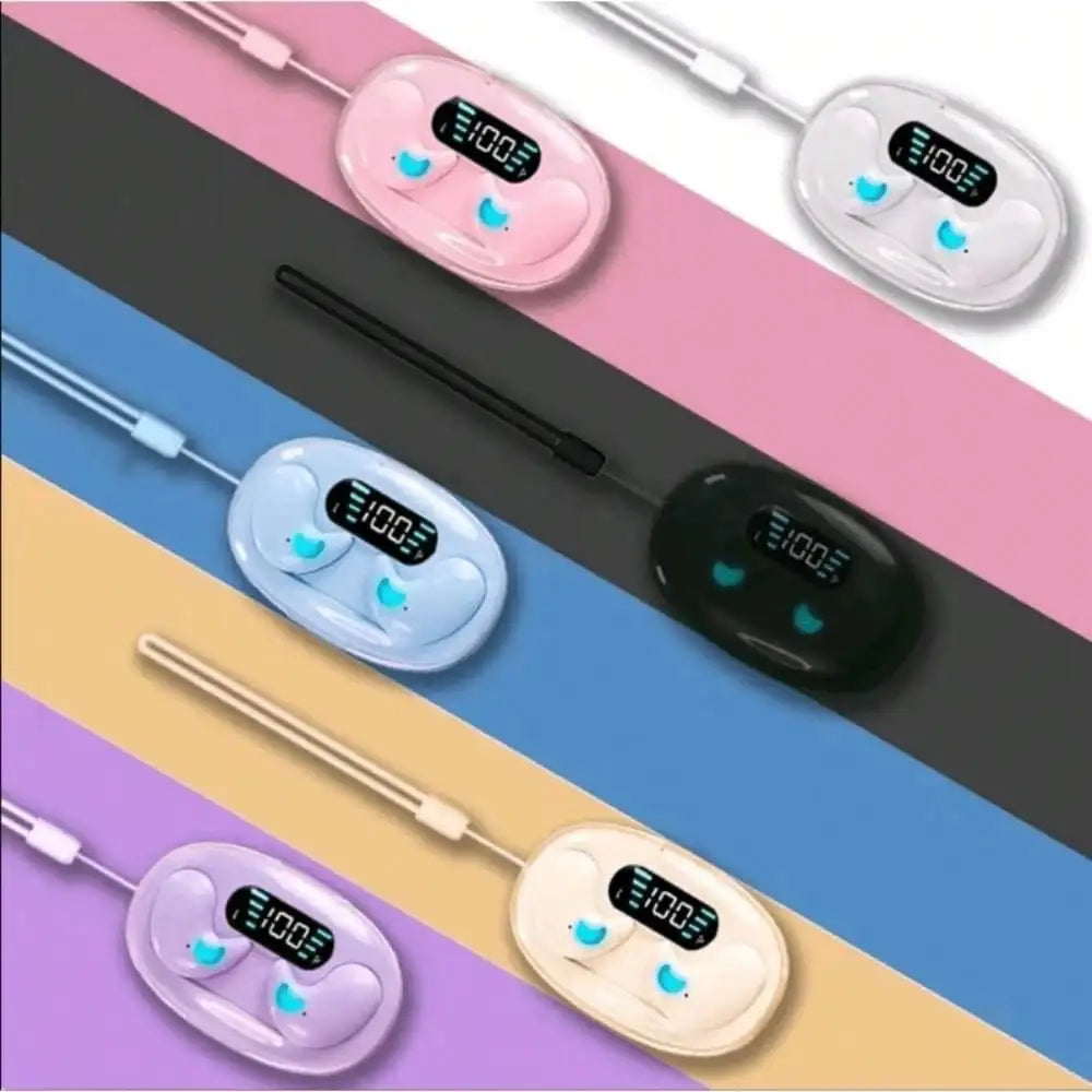 X55Pro Sleeping Bluetooth Earbuds Wireless Bluetooth Earphones Waterproof Hi-Fi Stereo Earpods with Mic apply to smartphones