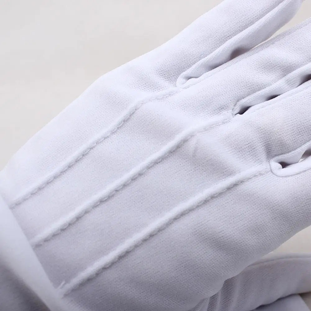 1 Pair Home Working Gloves Comfortable Garden Work Protective Gloves High Stretch Adult White Gloves White Cotton Gloves