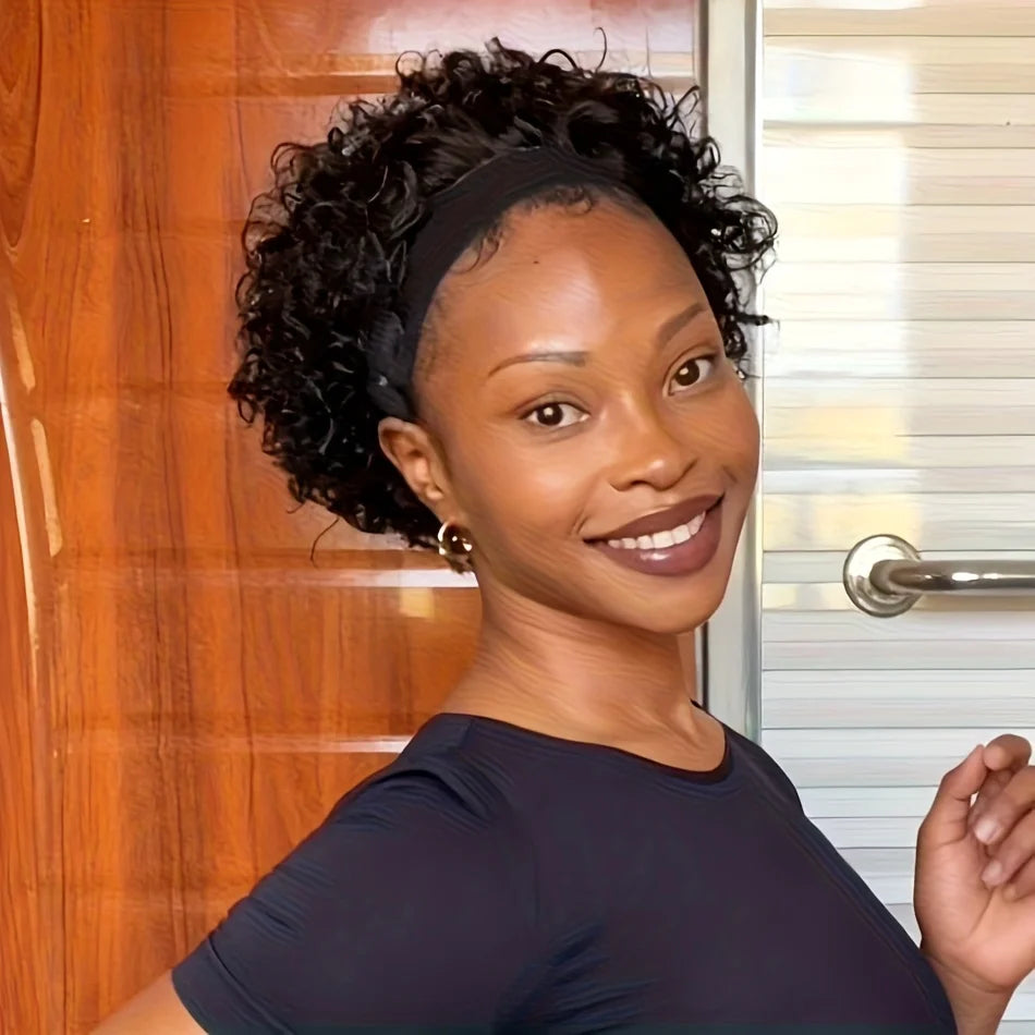 Afro Curly Headband Wig