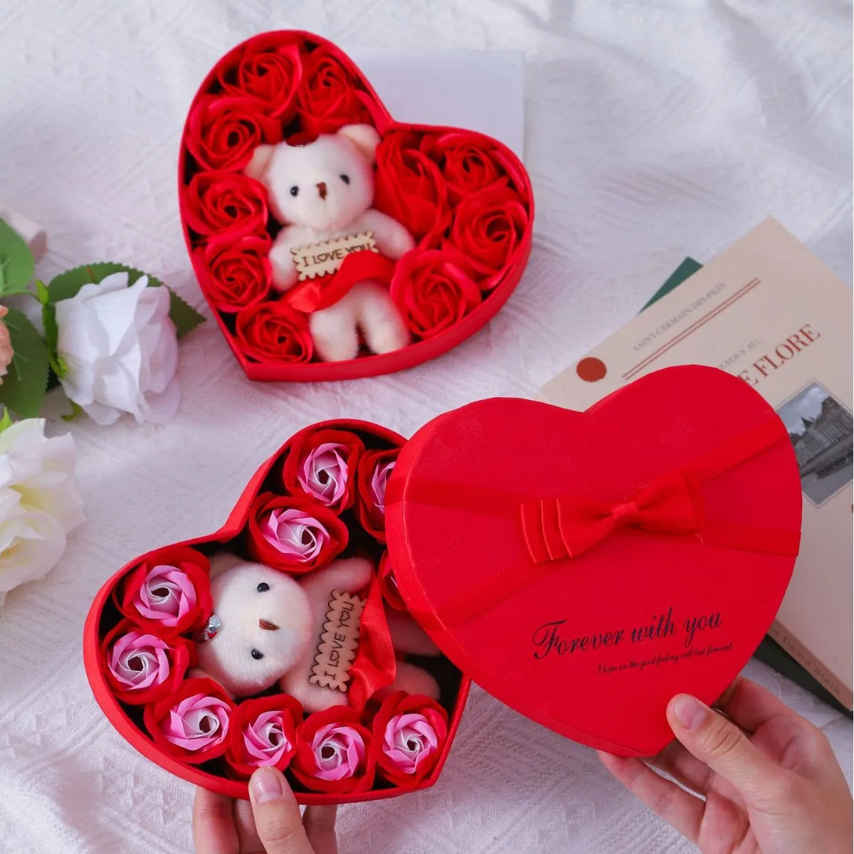 Rose Bear såpe gaveeske