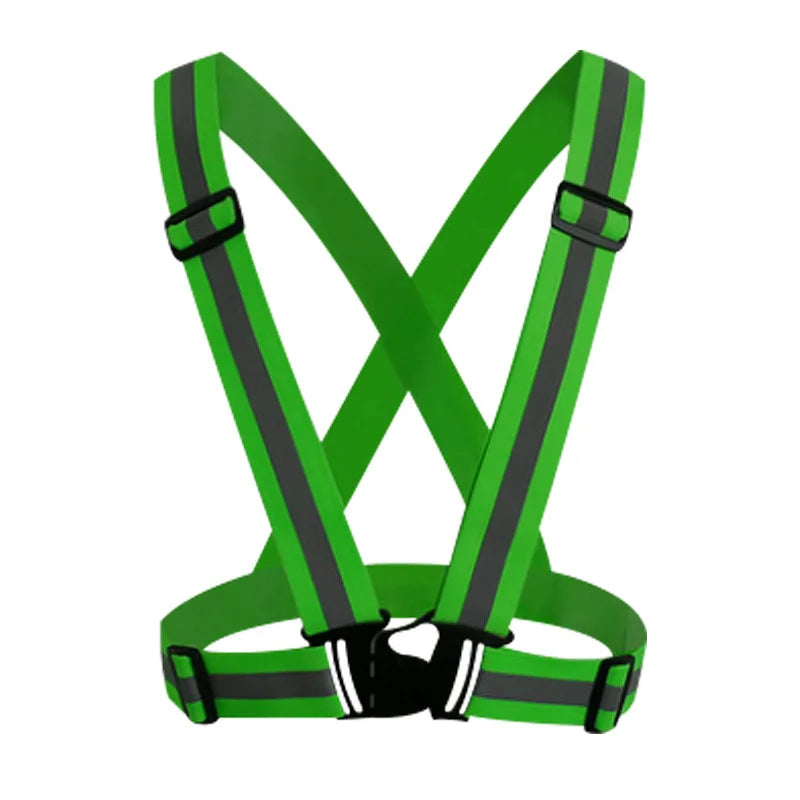 Reflective Traffic Labor Protection Construction Strap Night Running Sports Cycling Reflective Clothing Elastic Vest Fluorescent