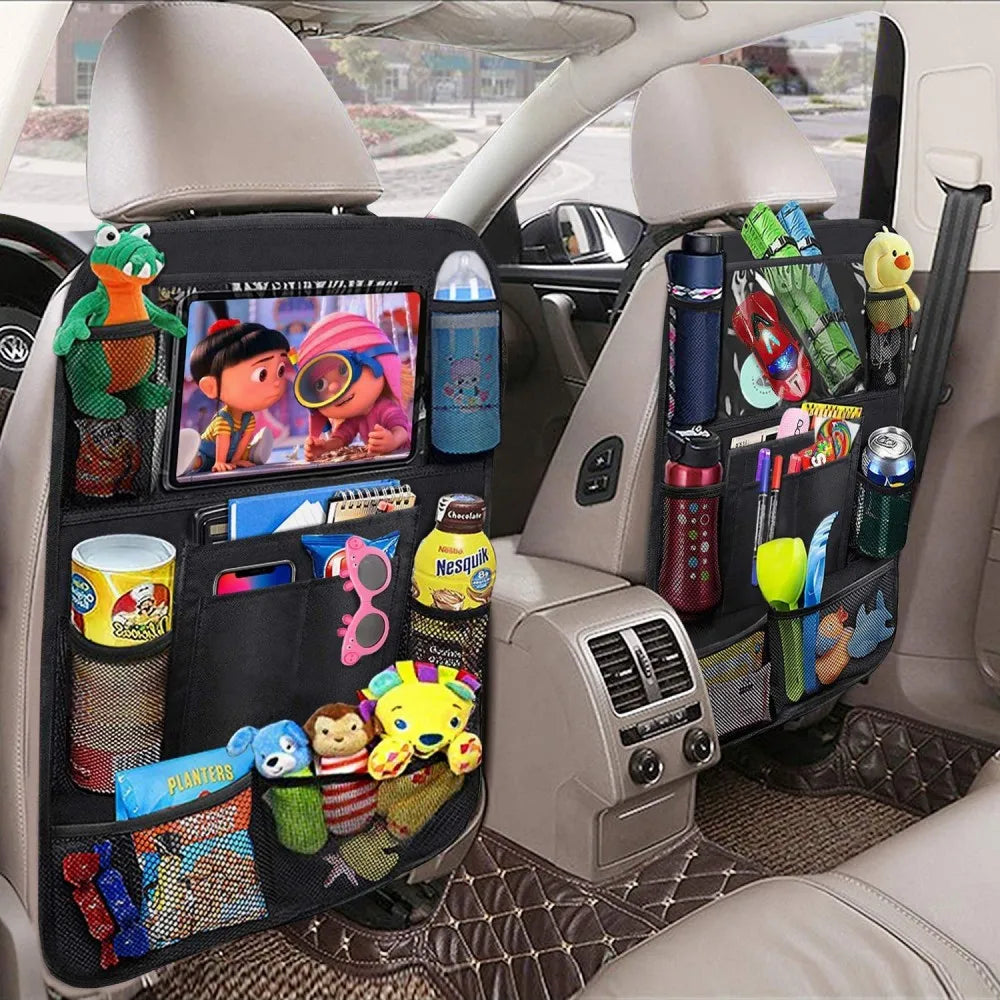 Organizador universal de maletero de coche, red de almacenamiento ajustable para el asiento trasero, organizadores colgantes de alta capacidad para Jeeps, SUV y furgonetas.