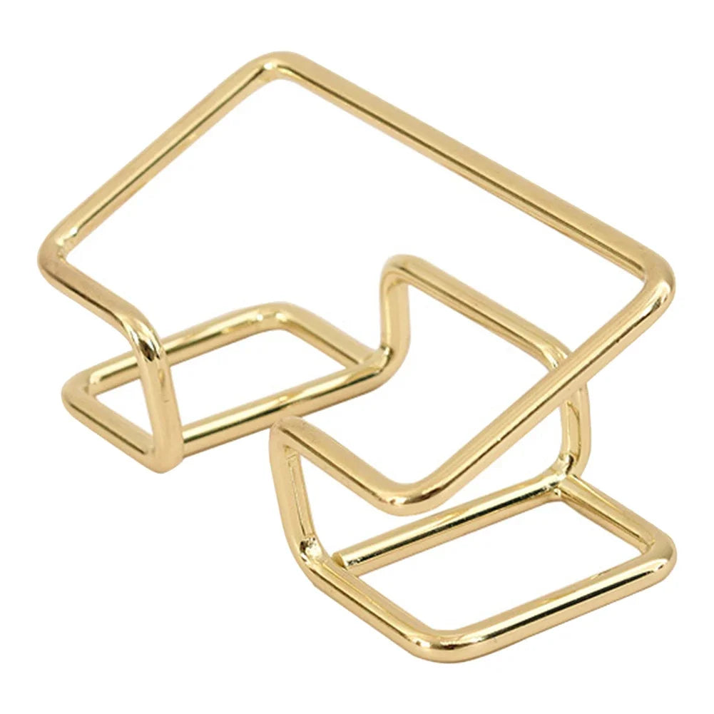 Business Card Display Holder Metal Desktop Minimalist Organizer for Office Countertop