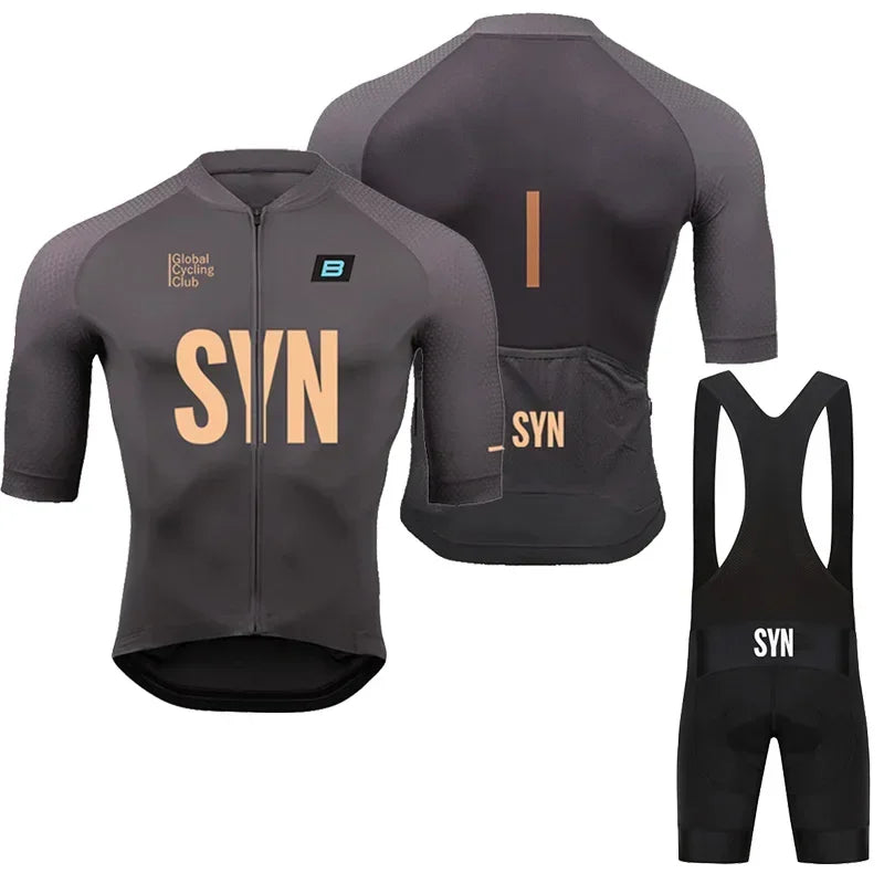 Men Summer SYN BIEHLER Cycling Jersey Set Breathable Racing Cycling Jersey Sport Mtb Bicycle Jersey Bike Cycling Clothing Suit
