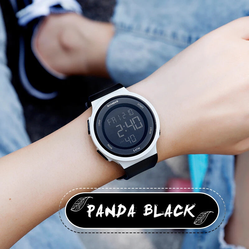 SYNOKE Women's Watch Digital Women Dress 50M Waterproof Stopwatch Sports Luminous Multifunction LED Electronic Wrist Watch Lady