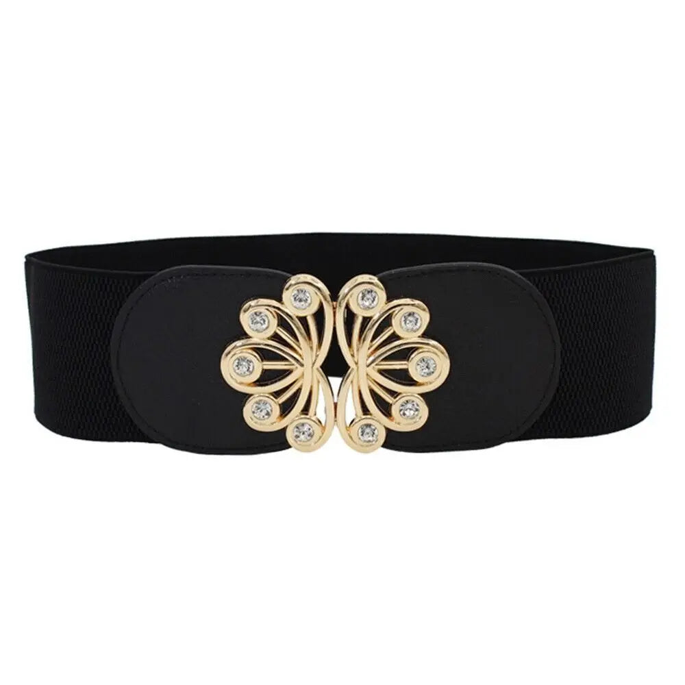 Black Stretch Corset Waist Belt