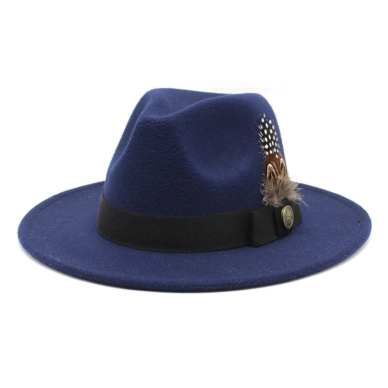 Sombrero Fedora Clásico de Plumas