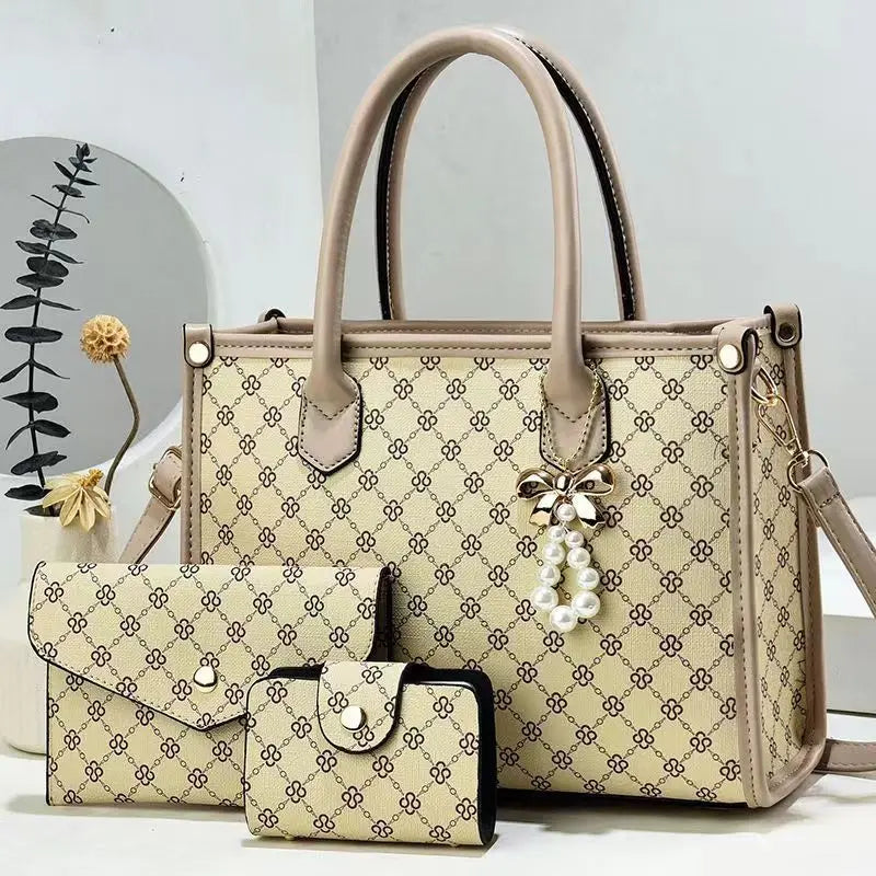 3-Piece Luxury Beaded Handbag Set