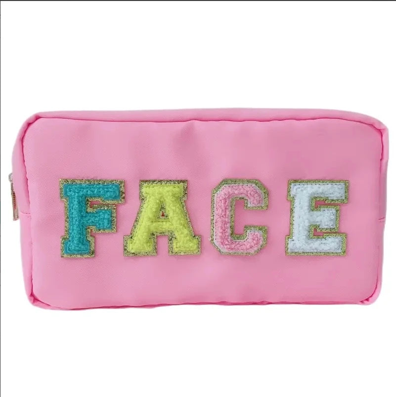 Makeup Bags Women Travel Cosmetic Bag Stuff Letter Toiletry Bag Organizer Waterproof Fashion Female Storage Make Up Cases Pouch