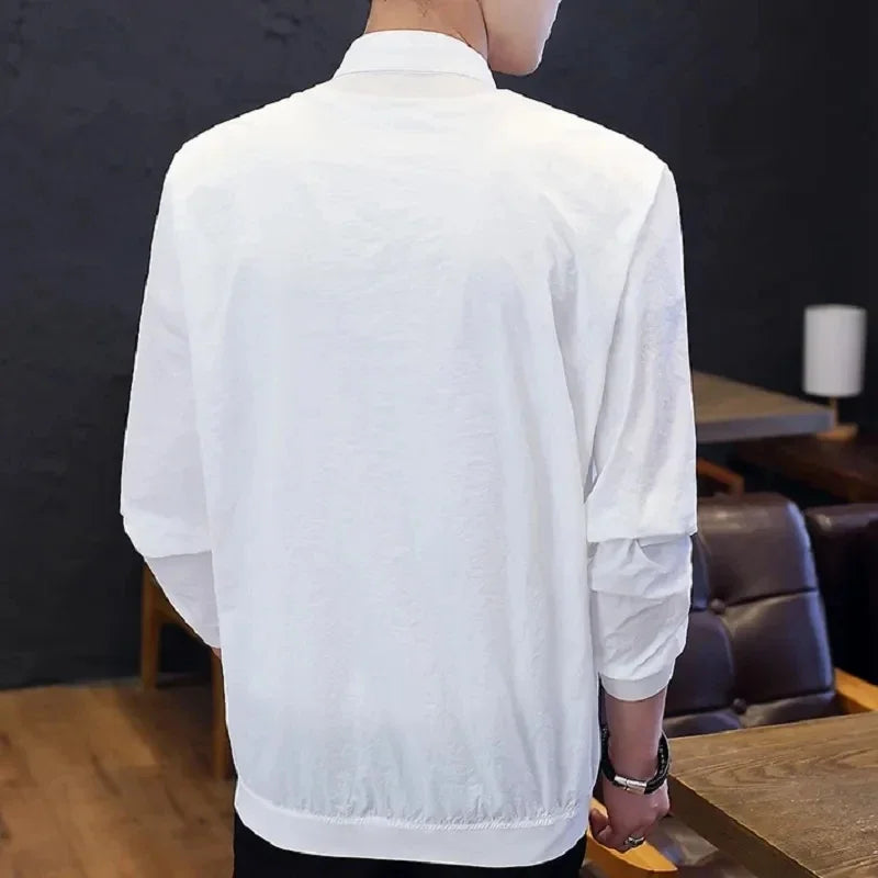 Men's Bomber Jackets Casual Male Thin Outerwear Breathable Sportswear Coats Summer Mens Sunscreen Slim Fit Chaquetas Hombre