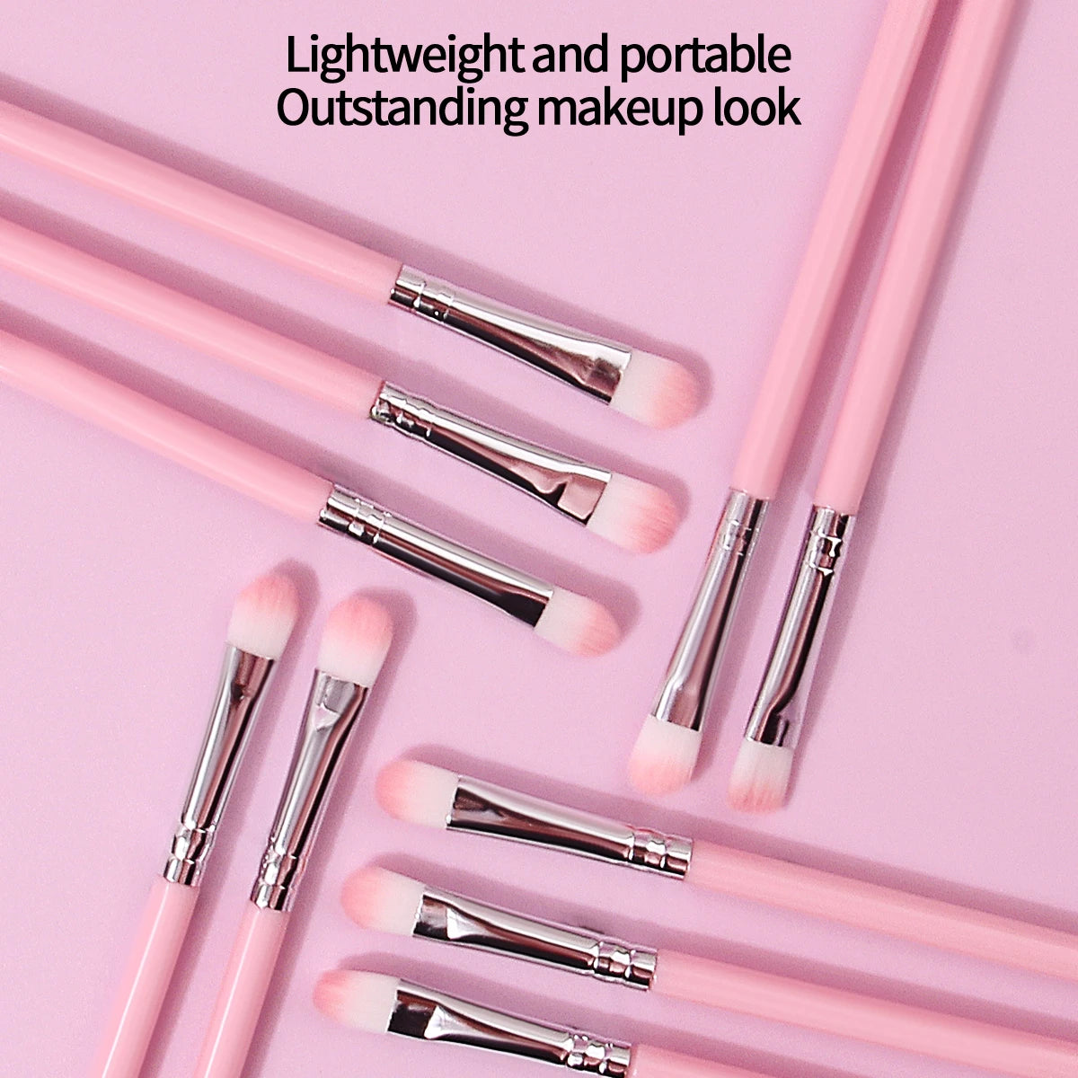 10 pink eye detail brush multifunctional makeup brush set eye shadow brush eyebrow brush professional eye makeup tool