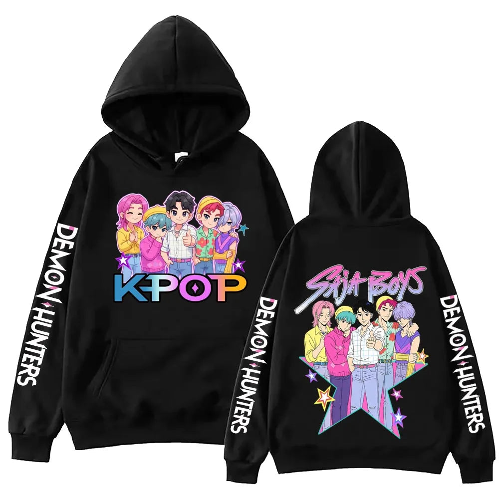 Anime Kpop Demon Hunter Saja Boy Hoodie Harajuku Pullover Tops Gift Sweatshirt