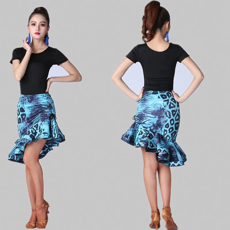 fishtail skirt for adult women modern irregular skirt fishbone bottom dress latin dance dress women competition line dance suit