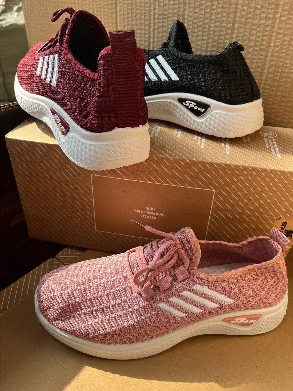 NUEVAS Zapatillas de Coco de Moda para Mujer, Deportivas, Transpirables, con Malla de Suela Blanda, Ligeras e Informales