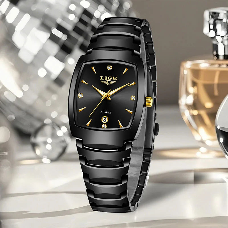 LIGE NEW Women Watches Business Luxury Ladies Fashion Quartz Watch Simple Stainless Steel Clock Watch for Women Relogio Feminino