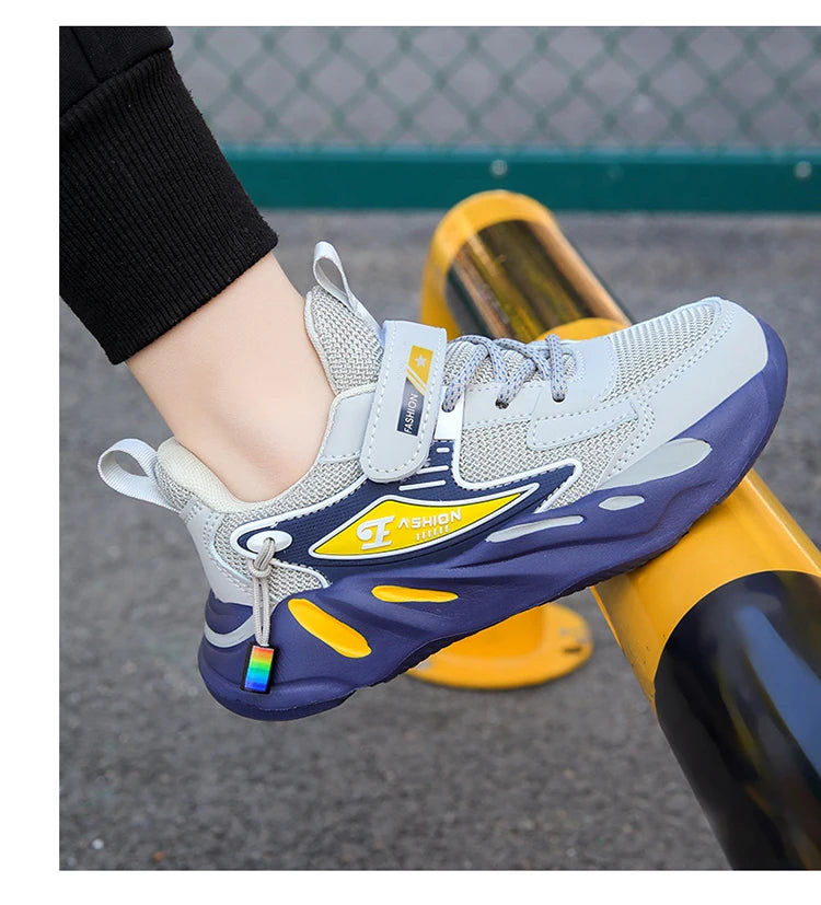 Zapatillas deportivas de malla para niños y niñas, transpirables y antideslizantes, para correr, caminar, zapatillas casuales infantiles