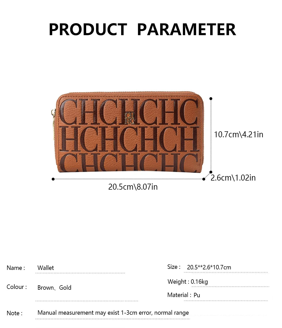 CH High Quality Exquisite Compact Women's Wallet Elegant Convenient With Fashion Niche Light Luxury Brand Wallet