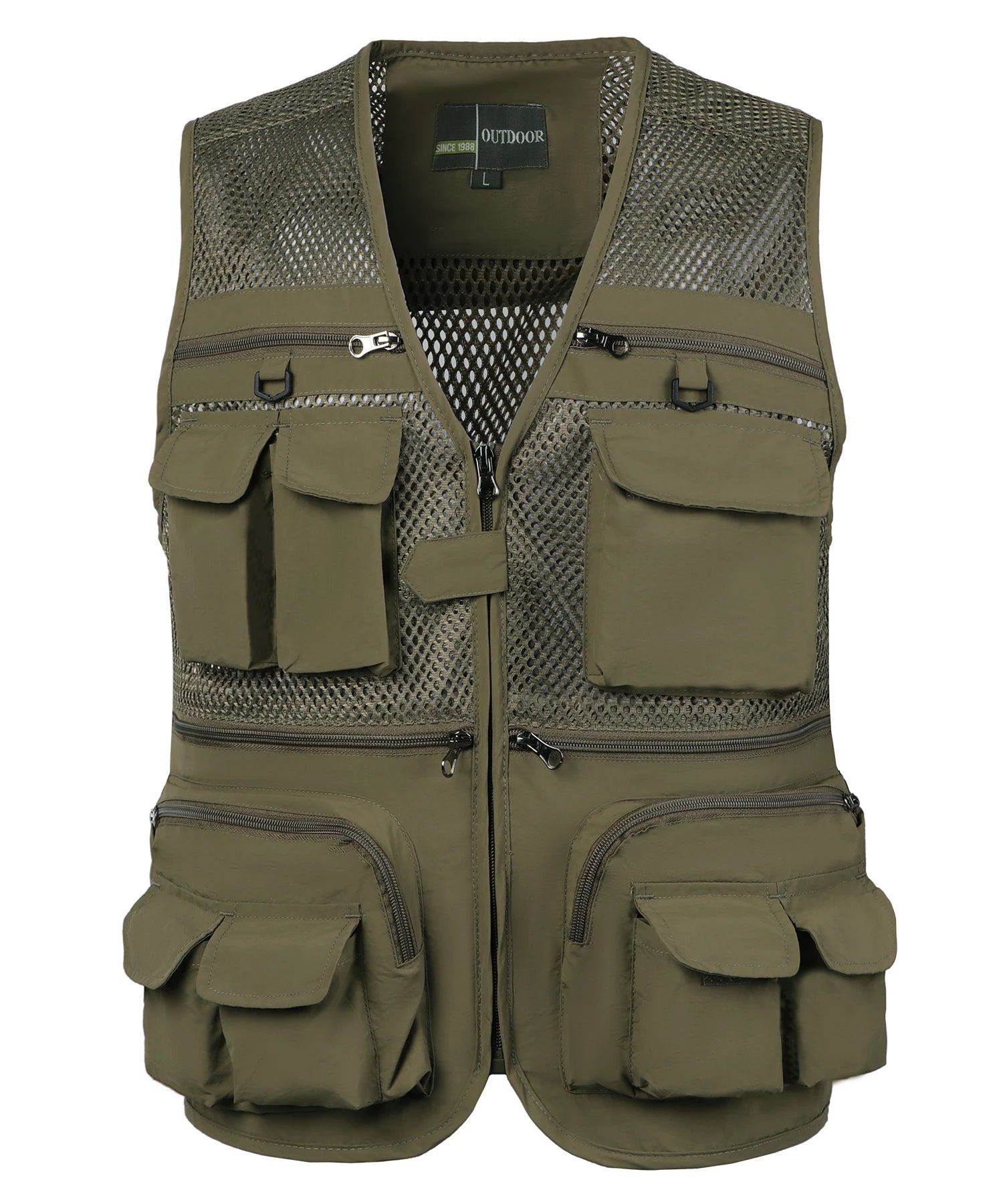 Men's Vest Tactical Webbed Gear Coat Summer Photographer Waistcoat Tool Many Pocket Mesh Work Sleeveless Jacket Male