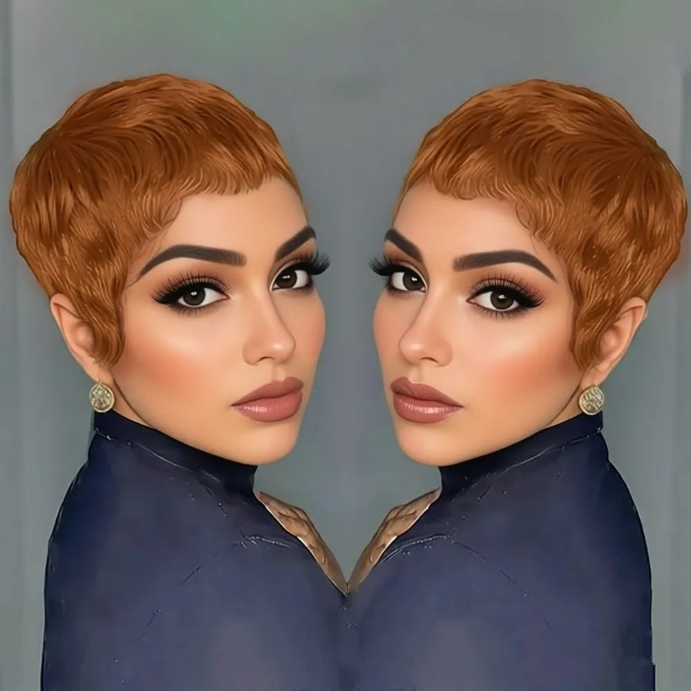 Burgundy Pixie Cut Wig