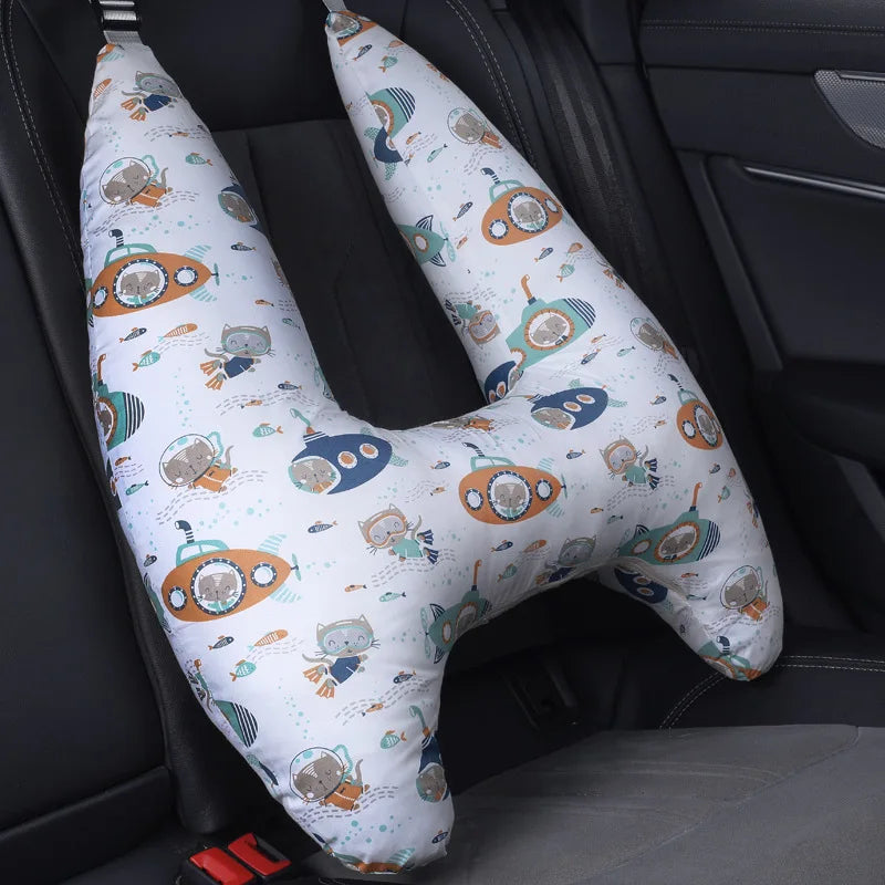 Almohada ergonómica para dormir en el coche para niños pequeños, con certificación de seguridad, soporte universal para el cuello para viajar