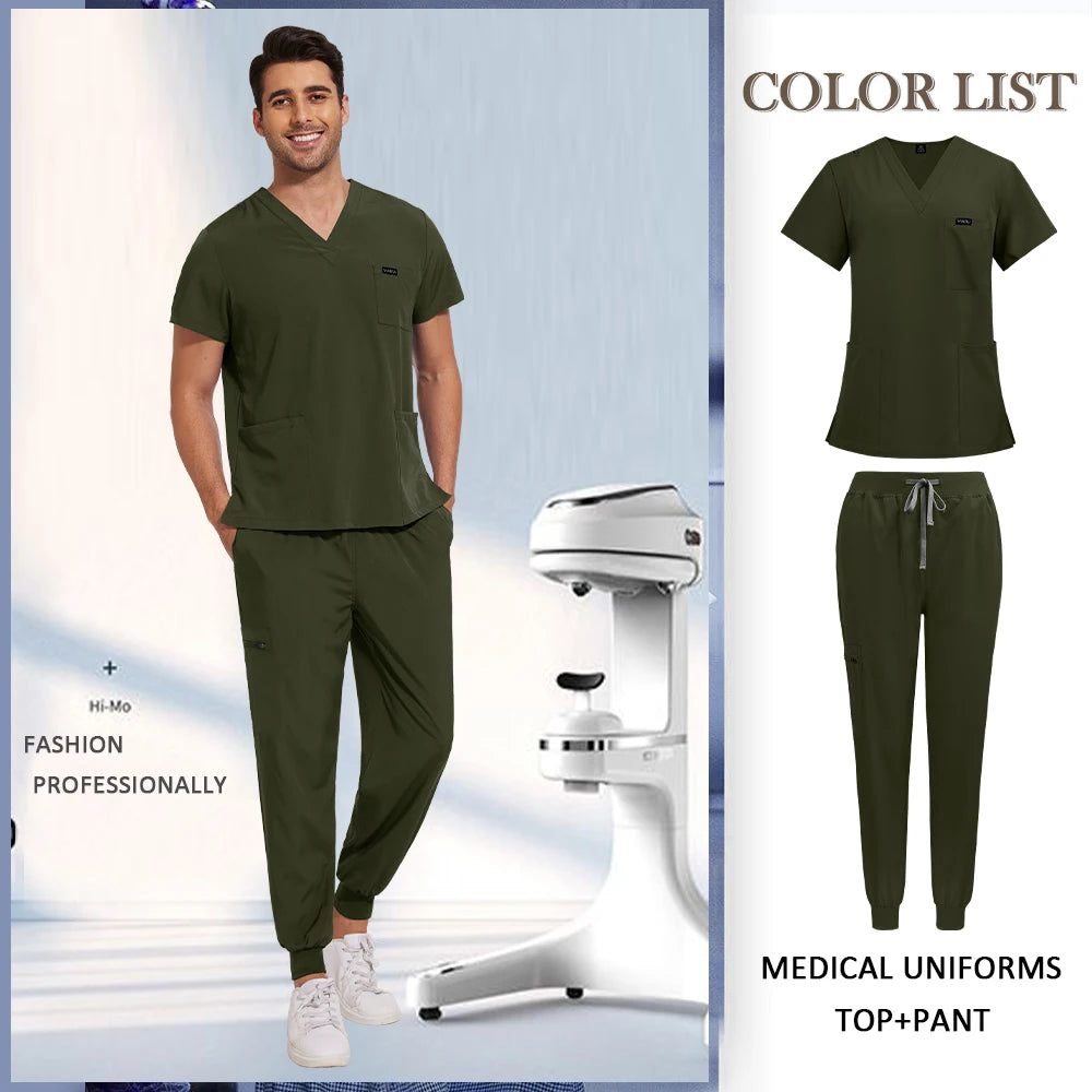 Wholesale Operating Room Workwear Hospital Work Wear Medical Uniform Pet Shop Pharmacy Lab Clothes Scrubs Set Nurse Surgery Suit